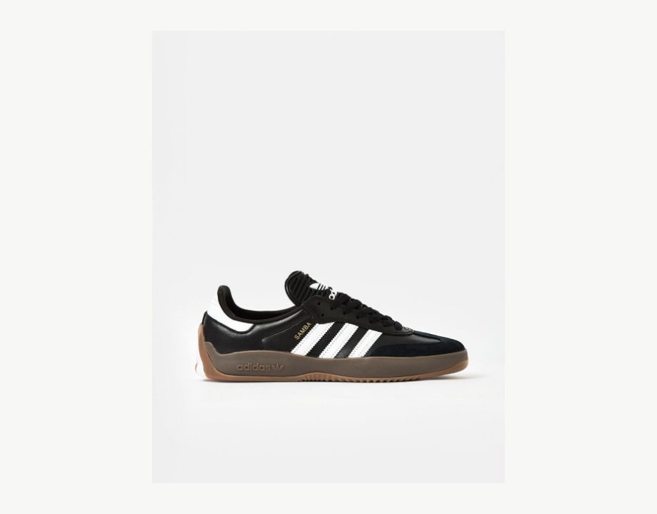 adidas Puig Samba Skate Shoes - Black/Gum/Gold Metallic