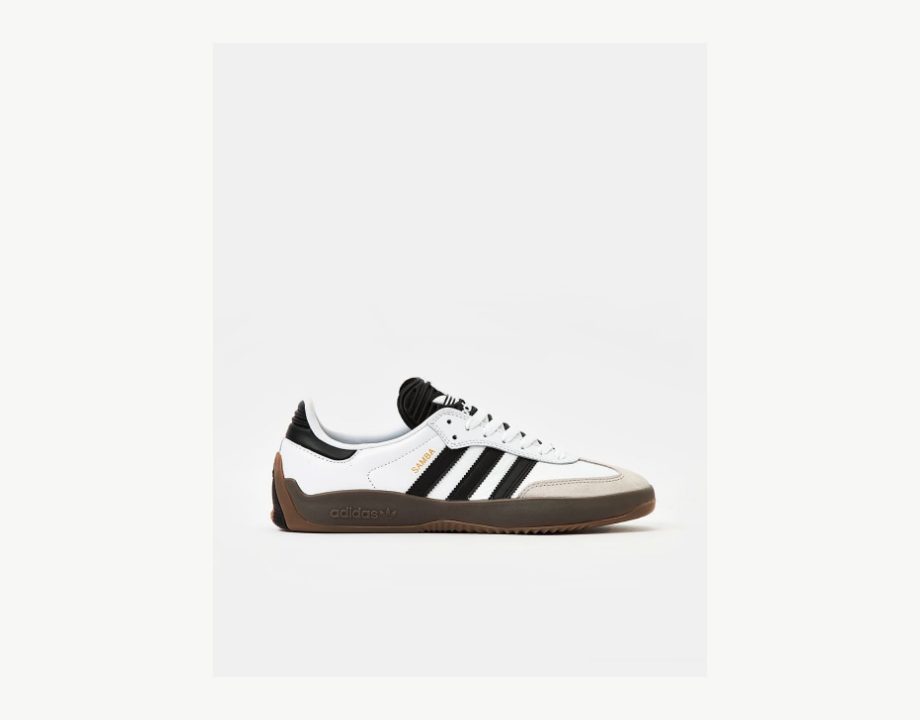 adidas Puig Samba Skate Shoes - White/Black/Gold/Gum