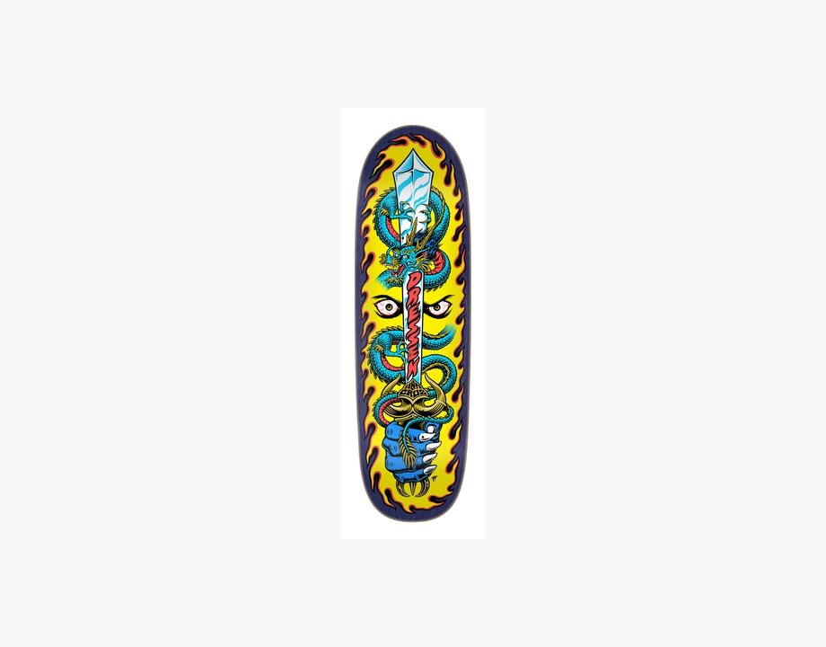 Dressen Sword Santa Cruz Shaped Skateboard Deck