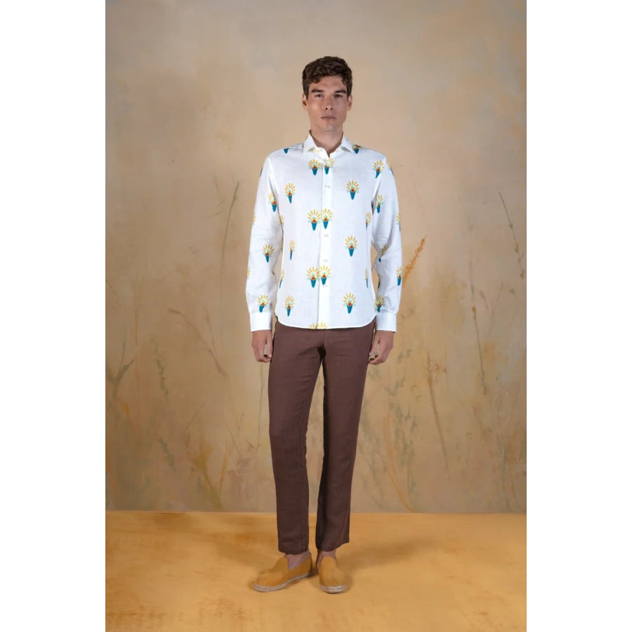 Ortuso linen shirt white