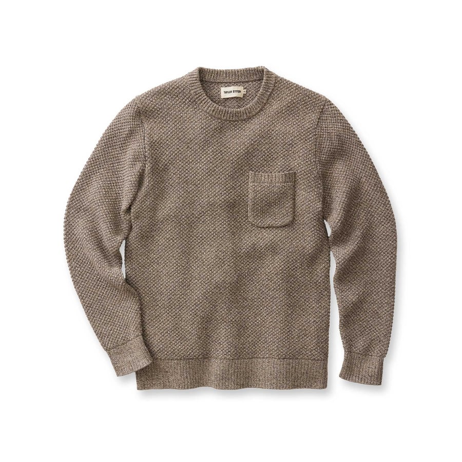 The Crawford Crew Sweater in Coffee Twist