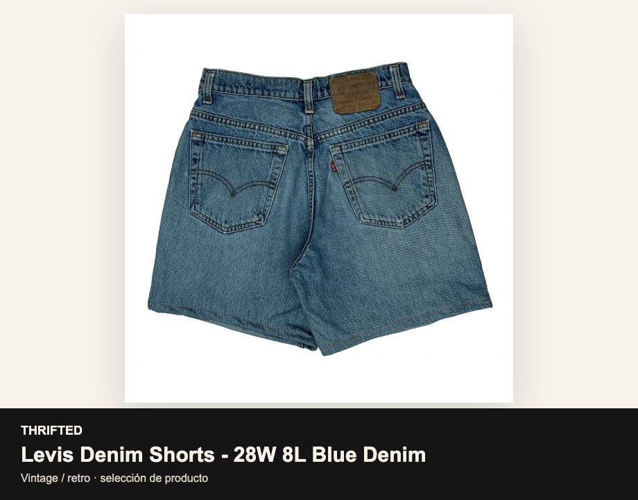 Levis Denim Shorts - 28W 8L Blue Denim