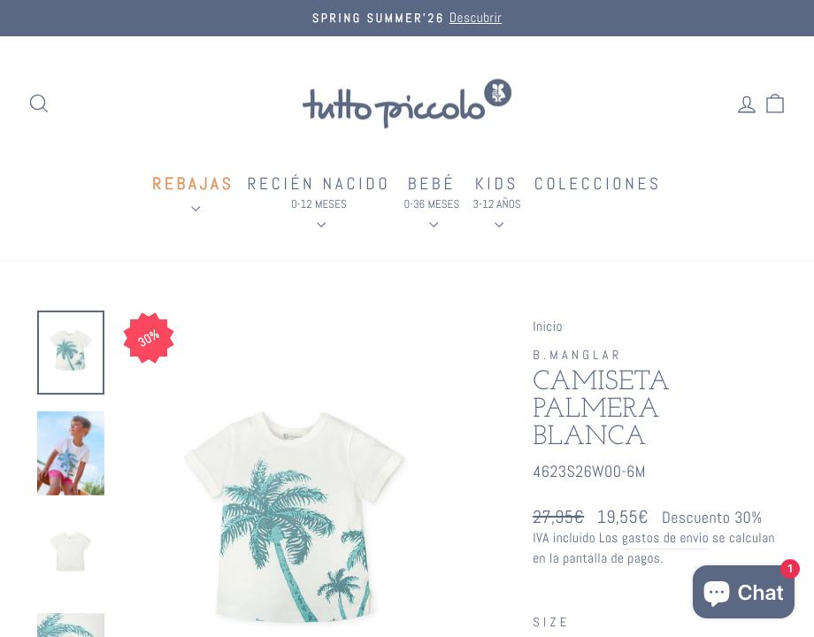 CAMISETA PALMERA BLANCA