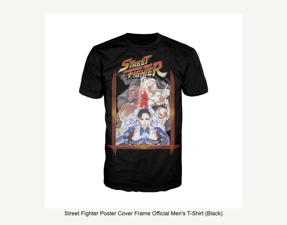 Street Fighter Poster Cover Frame Official Men's T-Shirt (Black)
