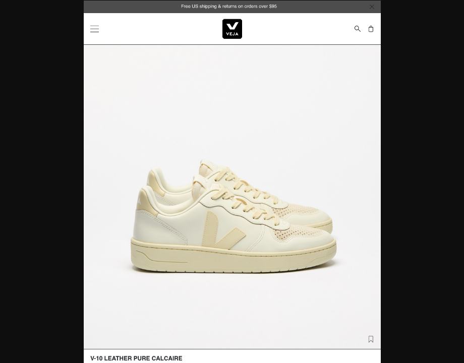 V 10 Leather Pure Calcaire