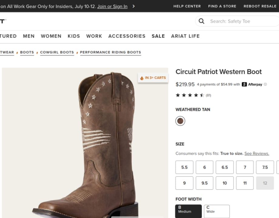 Circuit Patriot Western Boot