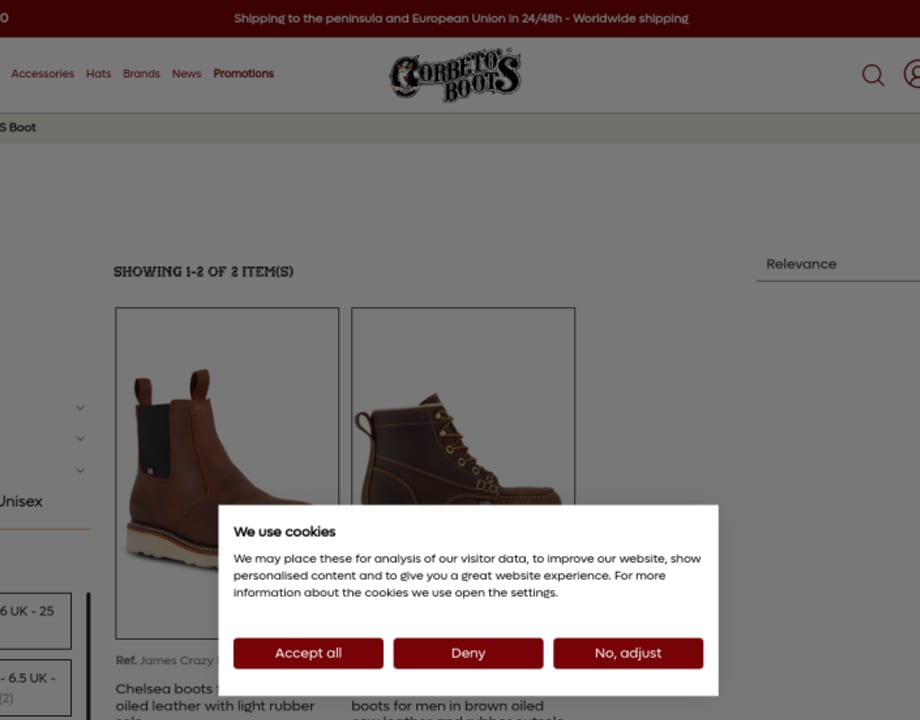 US Boot western selection