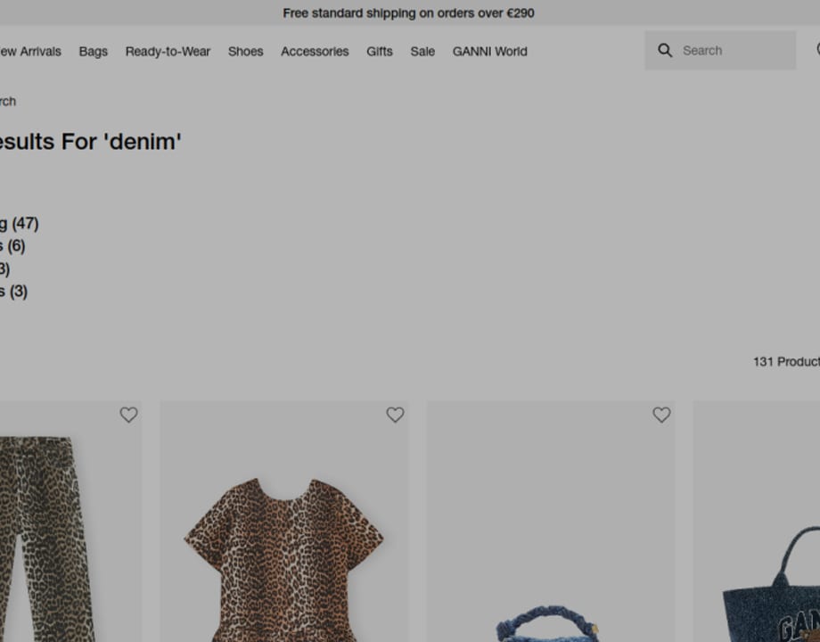 GANNI denim search