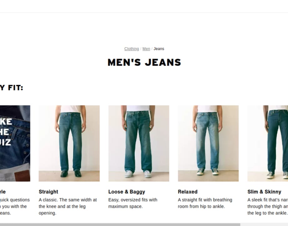 Mens denim jeans