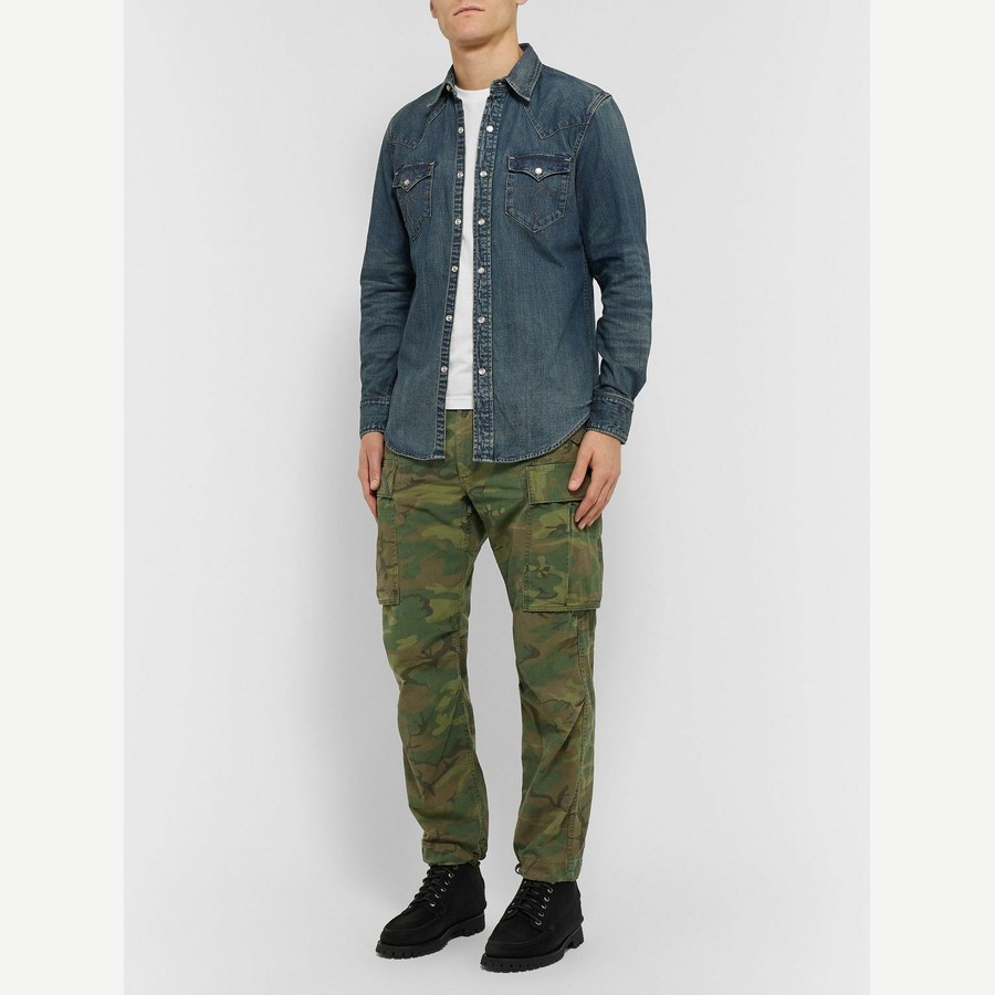 Slim Fit Denim Western Shirt