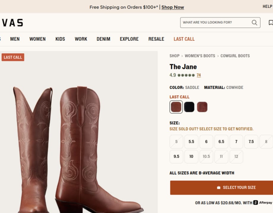 The Jane Saddle Cowhide