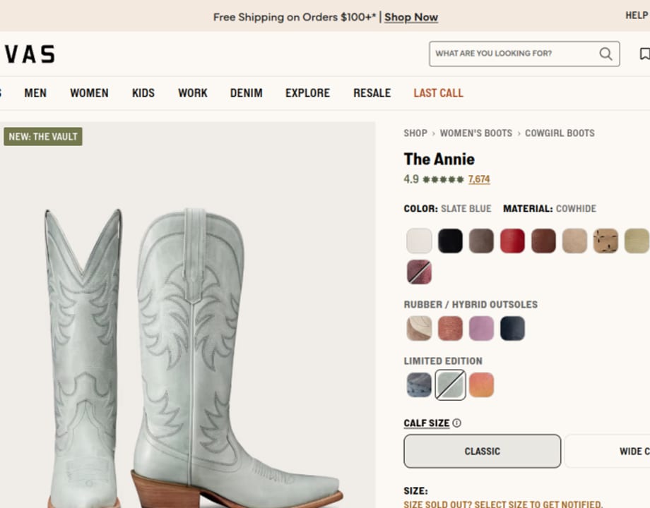 The Annie Slate Blue Cowhide