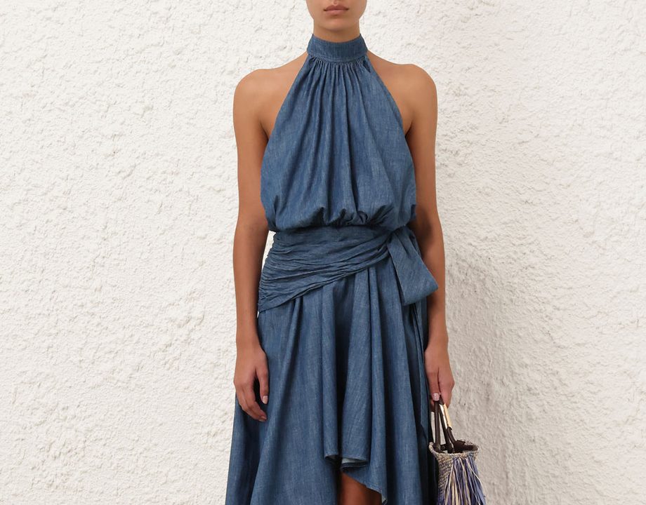 Sundance Halter Denim Dress