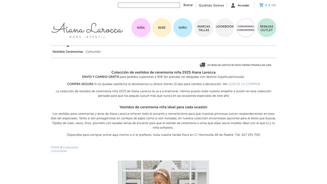 Captura real de producto o colección de Aiana Larocca