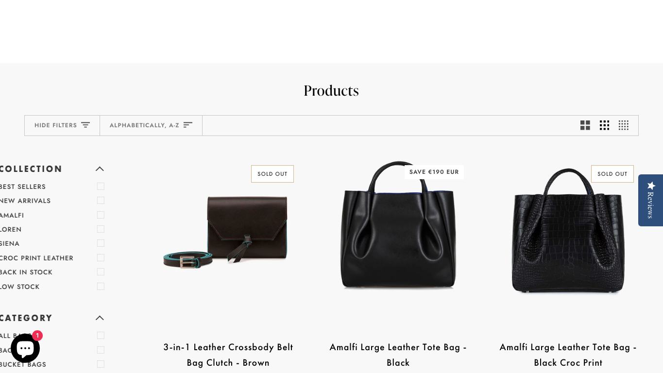 Ficha de bolsos y accesorios en Alexandra de Curtis