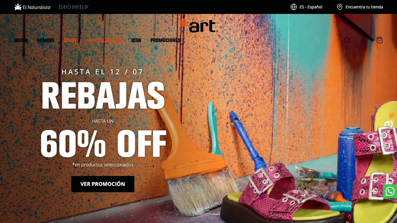 Catálogo y módulos de Art Company