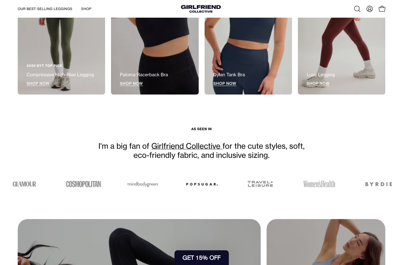 Zona intermedia del catalogo de Girlfriend Collective