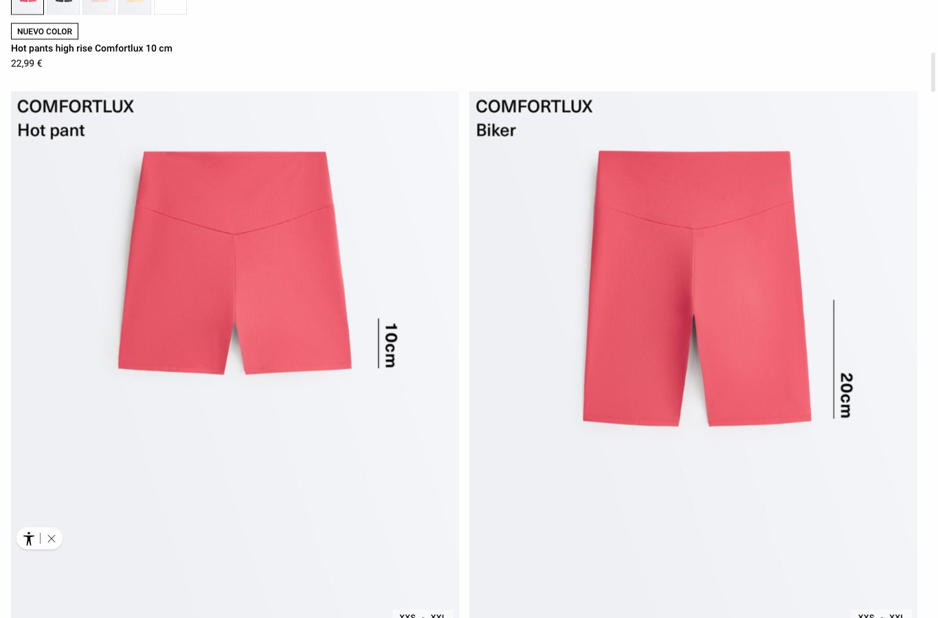 Zona intermedia del catalogo de Oysho Sport