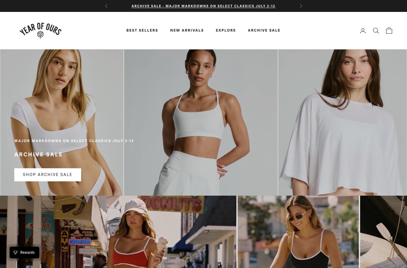Inicio de la tienda online Year of Ours