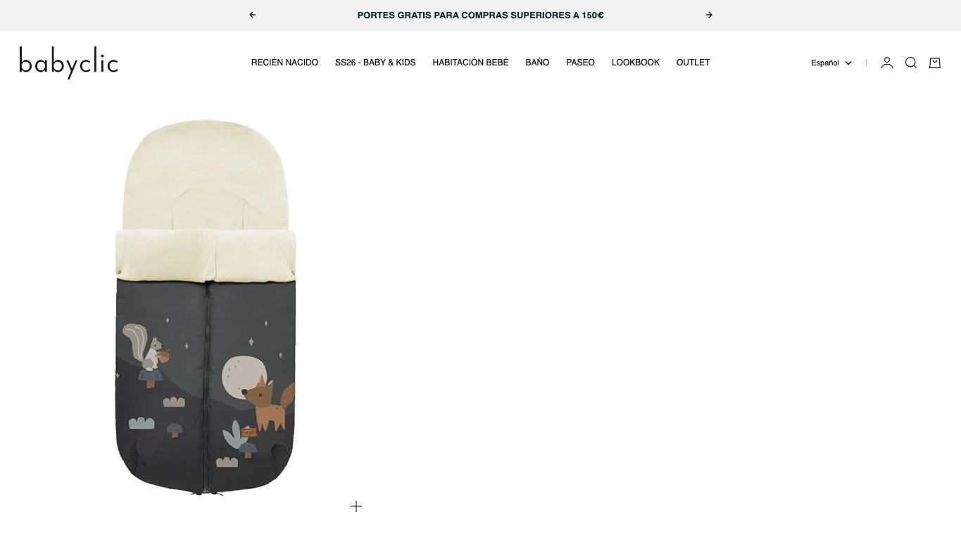 Captura real de producto o colección de Babyclic