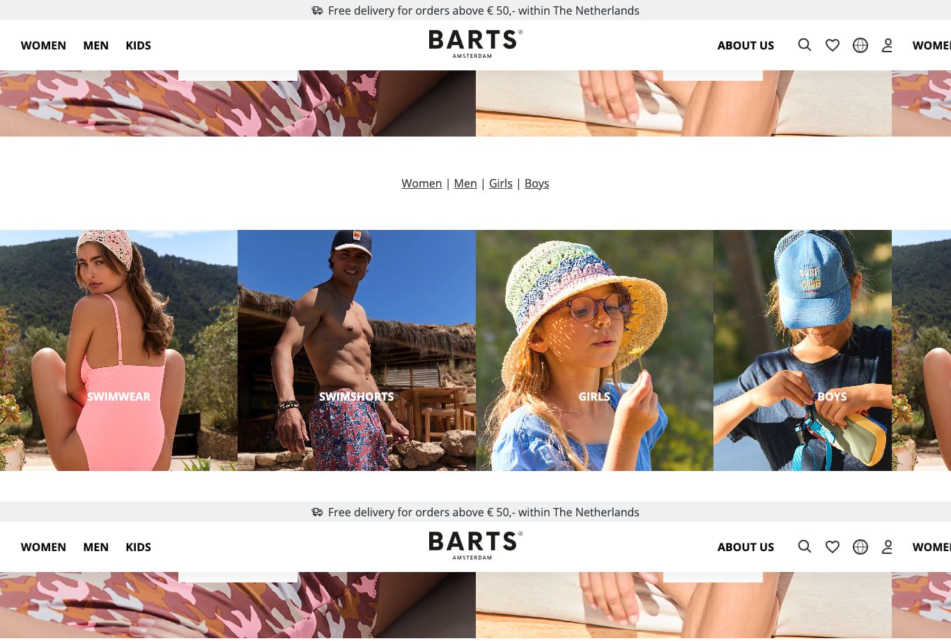 Zona intermedia del catálogo online de BARTS