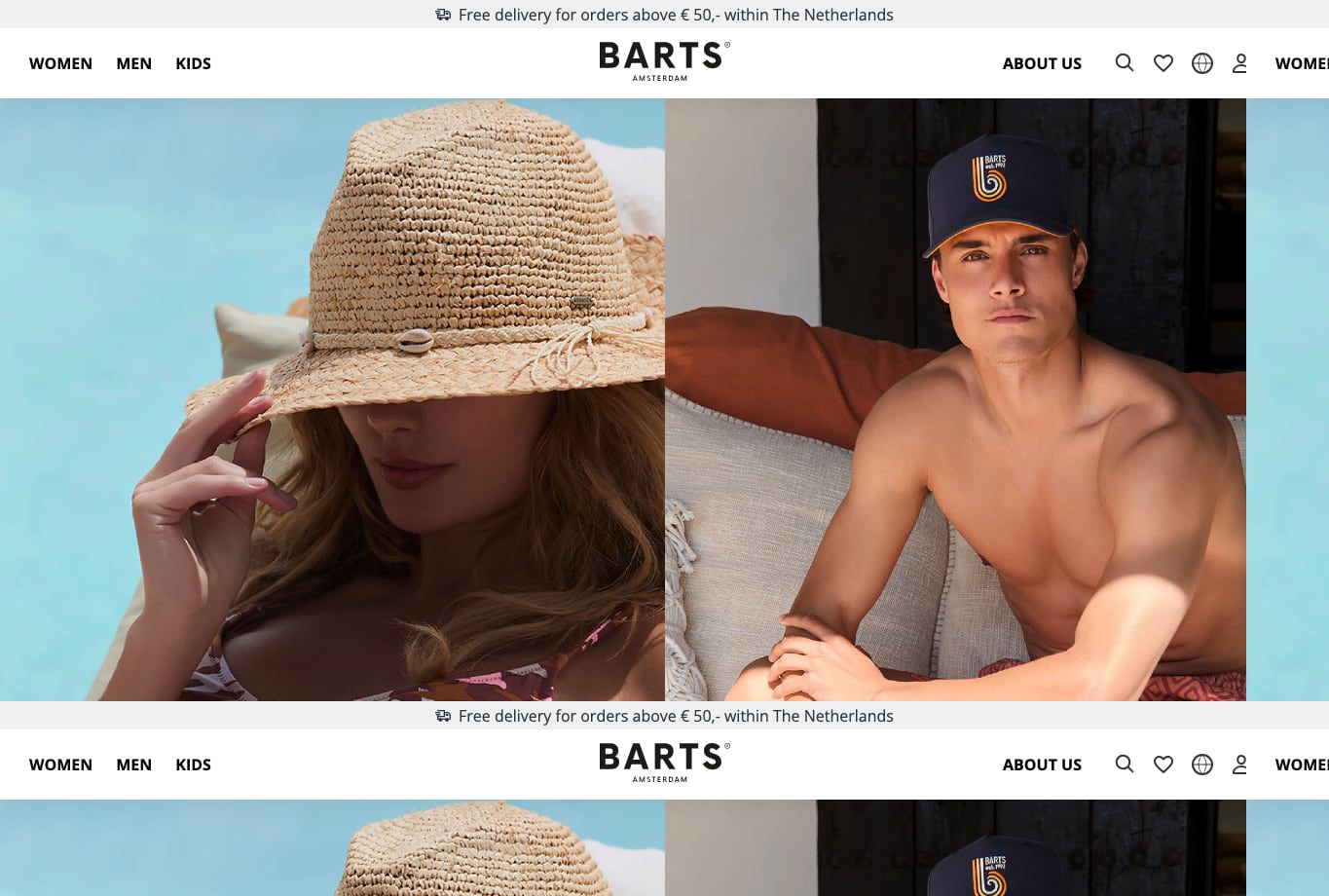 Parte superior de la tienda online BARTS