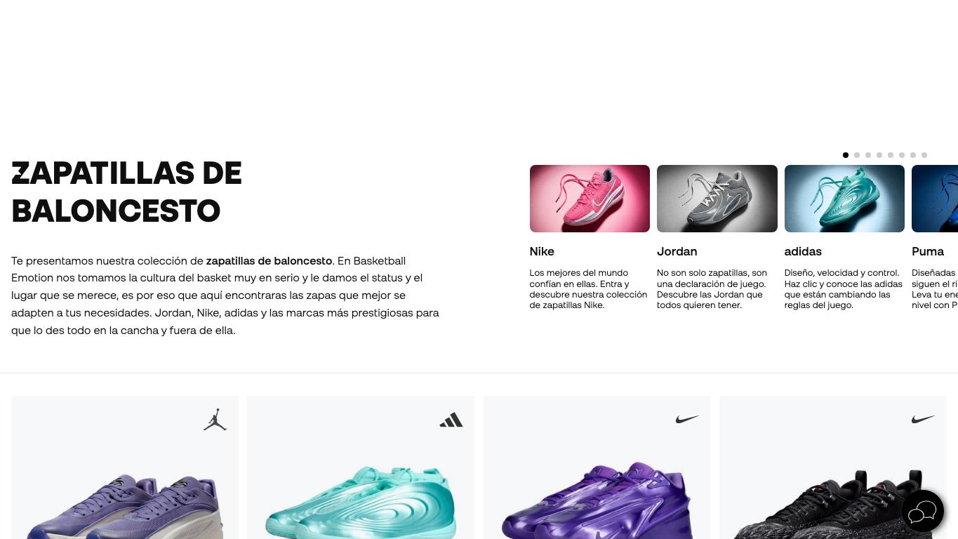 Captura real de una ficha de producto de Basket Revolution