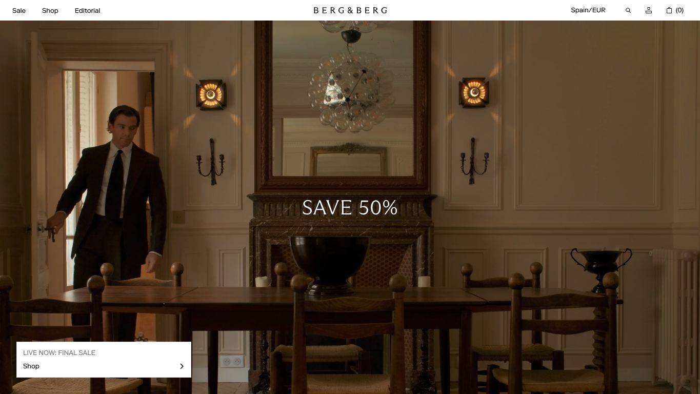 Captura real de la home de Berg & Berg
