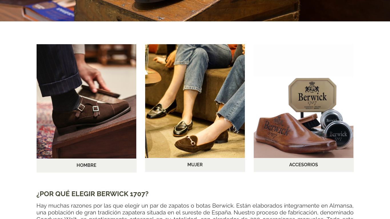 Catálogo y módulos de Berwick 1707