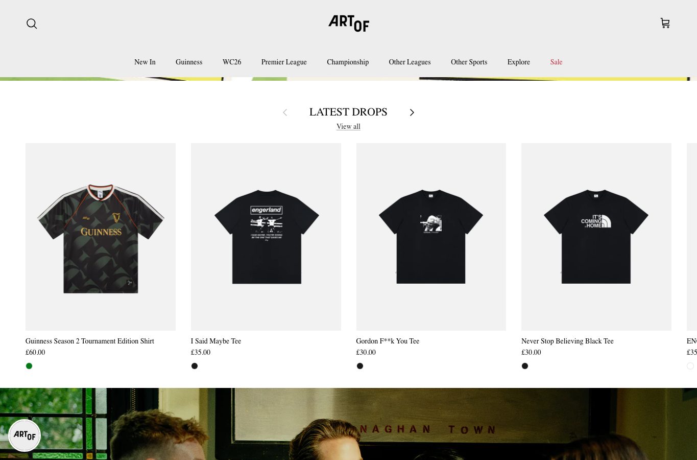 Zona intermedia del catalogo de Art of Football