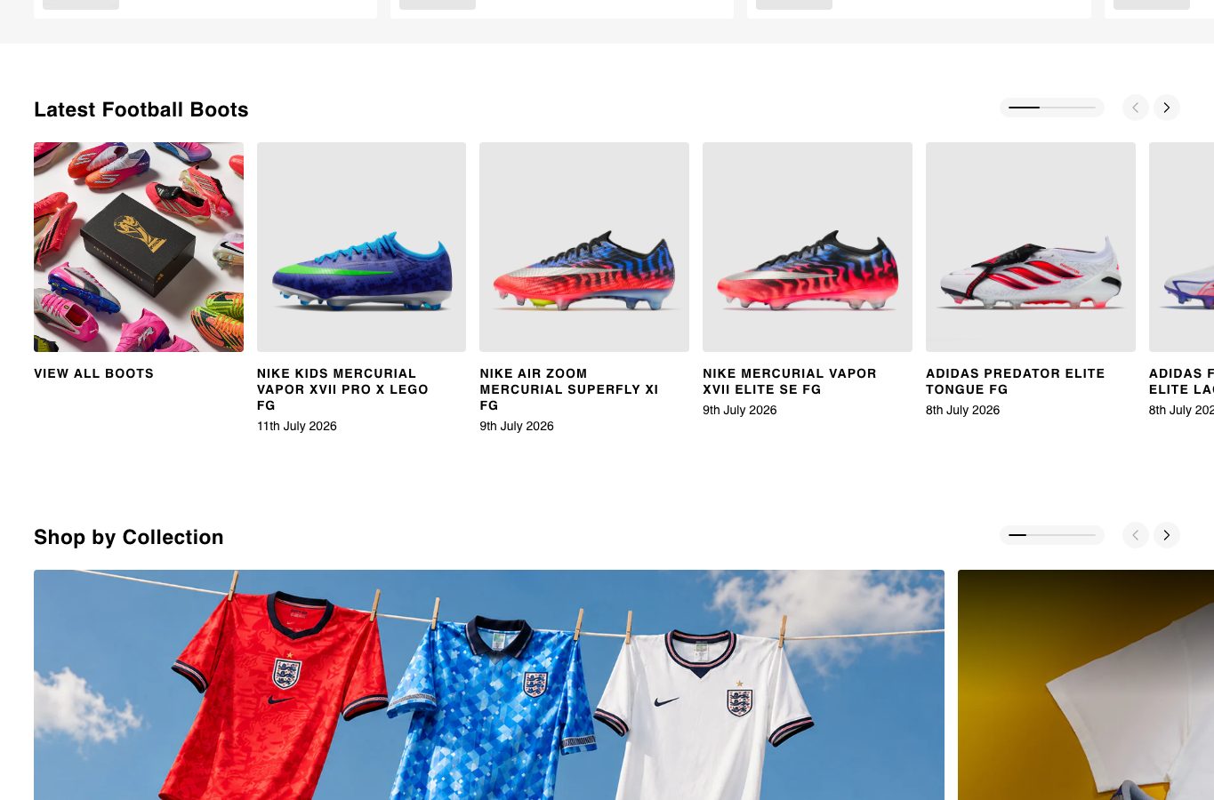 Zona intermedia del catalogo de Pro Direct Soccer