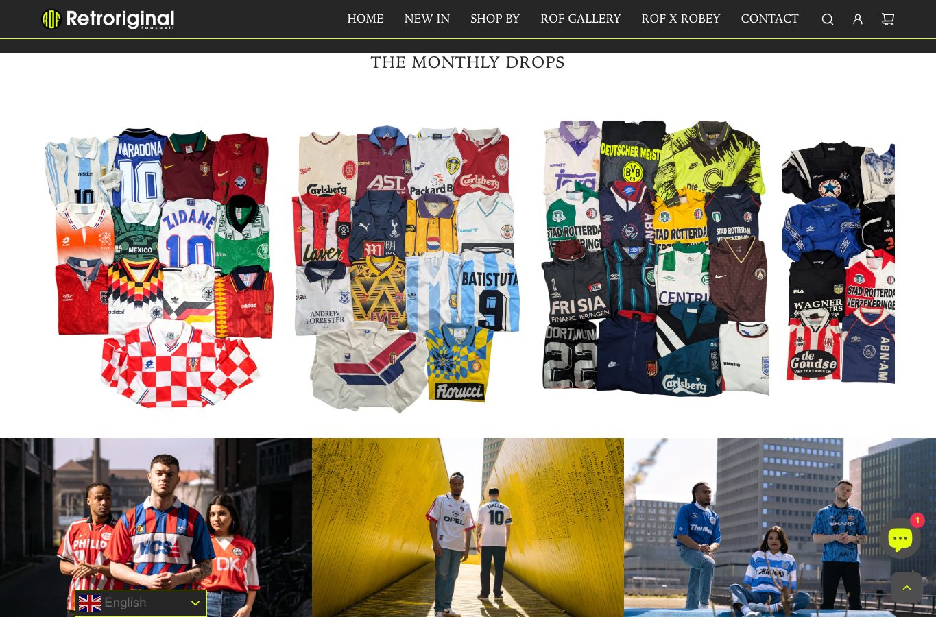 Zona intermedia del catalogo de RetrOriginal Football