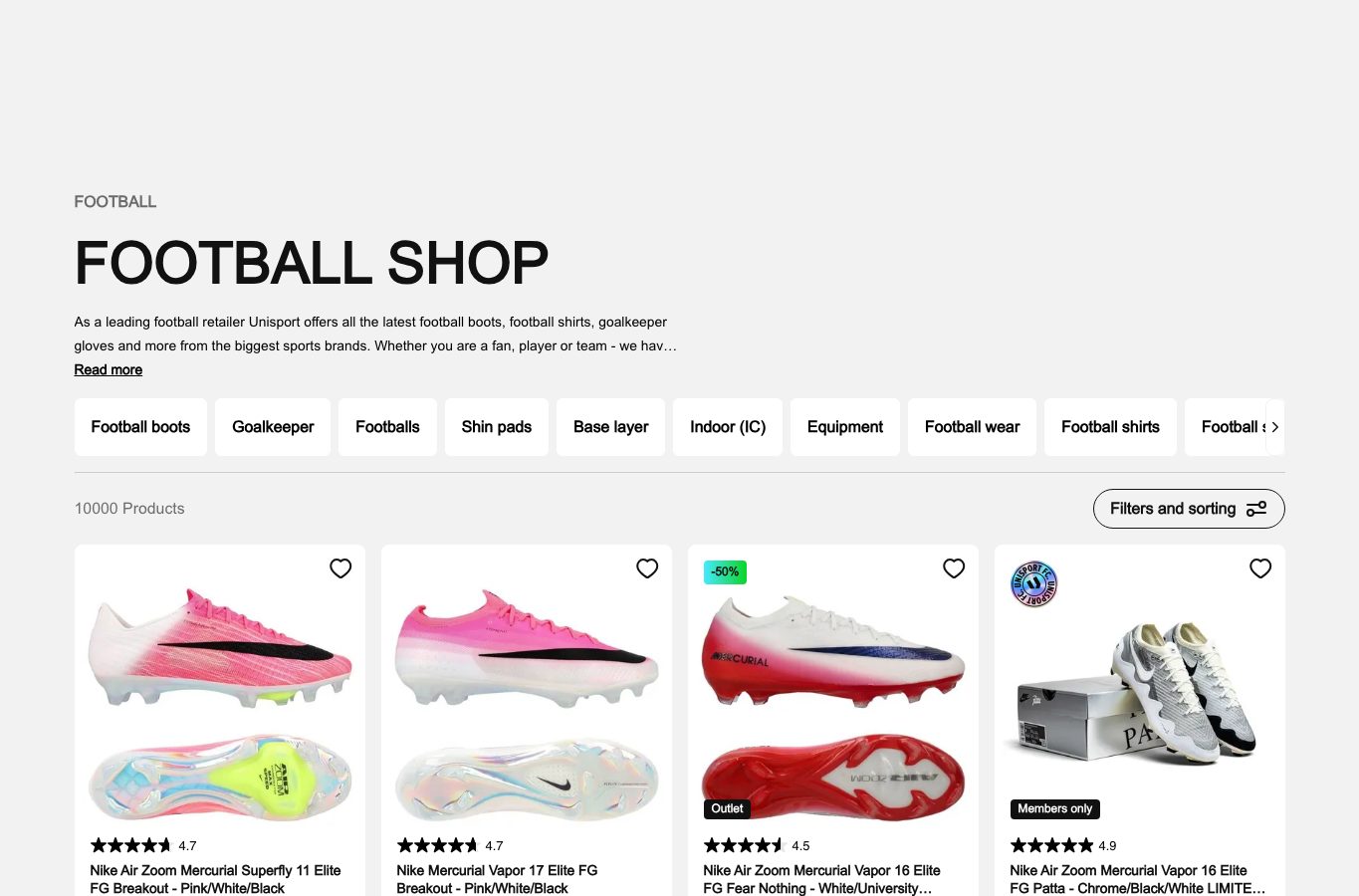 Producto o referencia real de Unisport