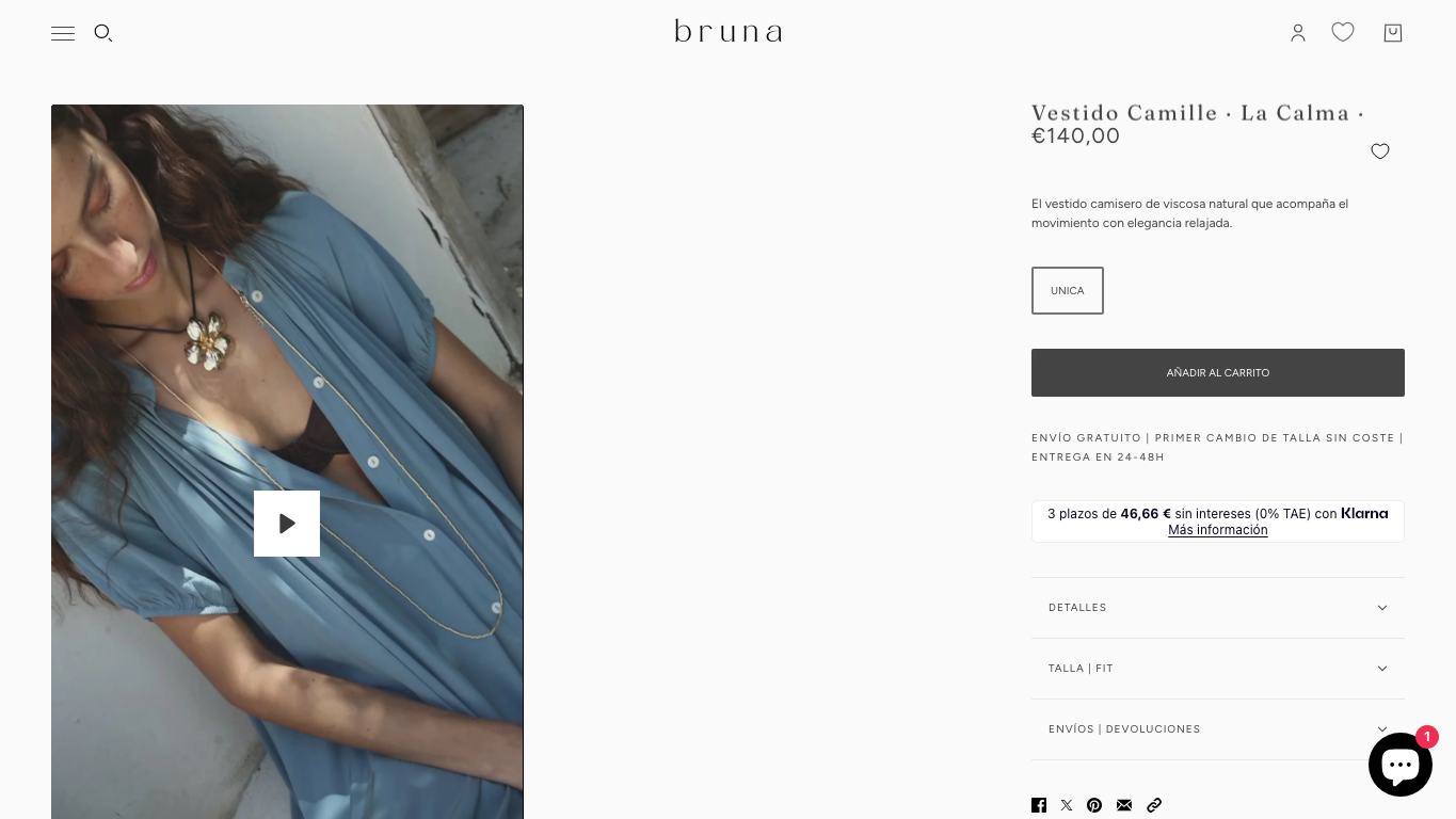 Captura real de una ficha de producto de Bruna