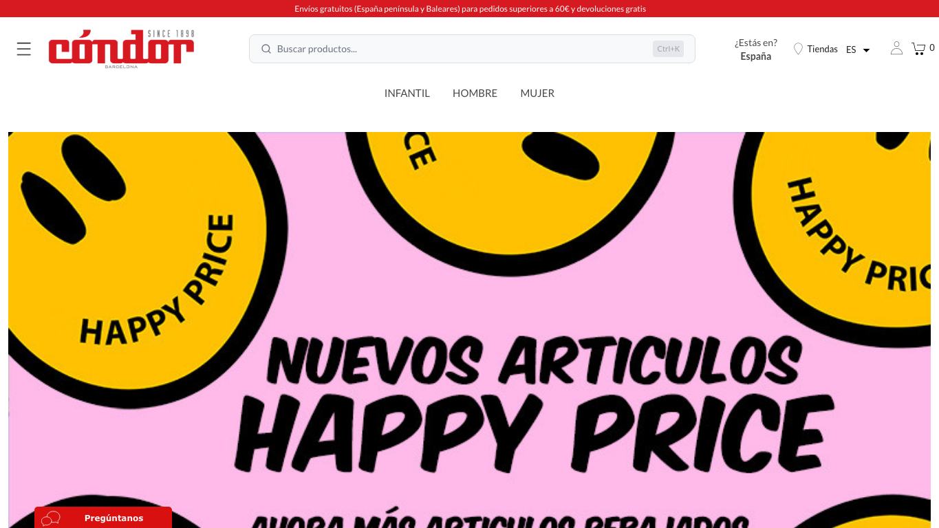 Captura real de producto o colección de Condor