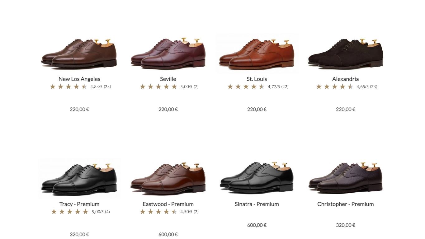 Catálogo y módulos de Crownhill Shoes