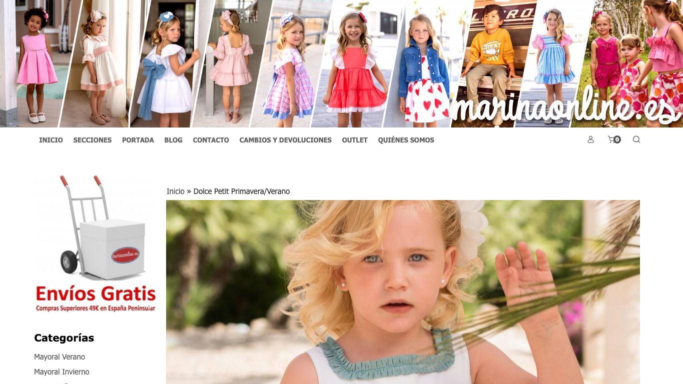 Captura real de producto o colección de Dolce Petit