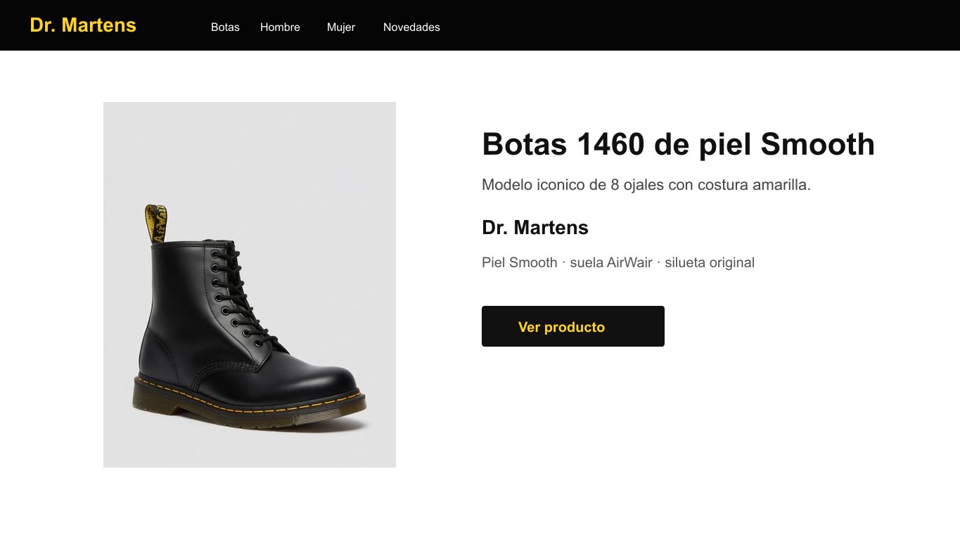 Ficha de botas en Dr. Martens