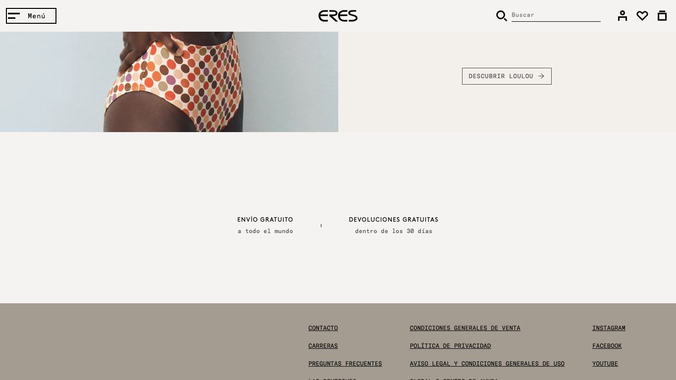Captura real de la zona media de la home de Eres