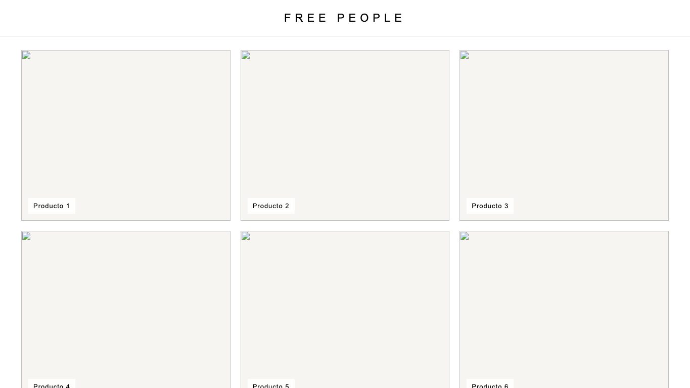 Catálogo y contenido de Free People