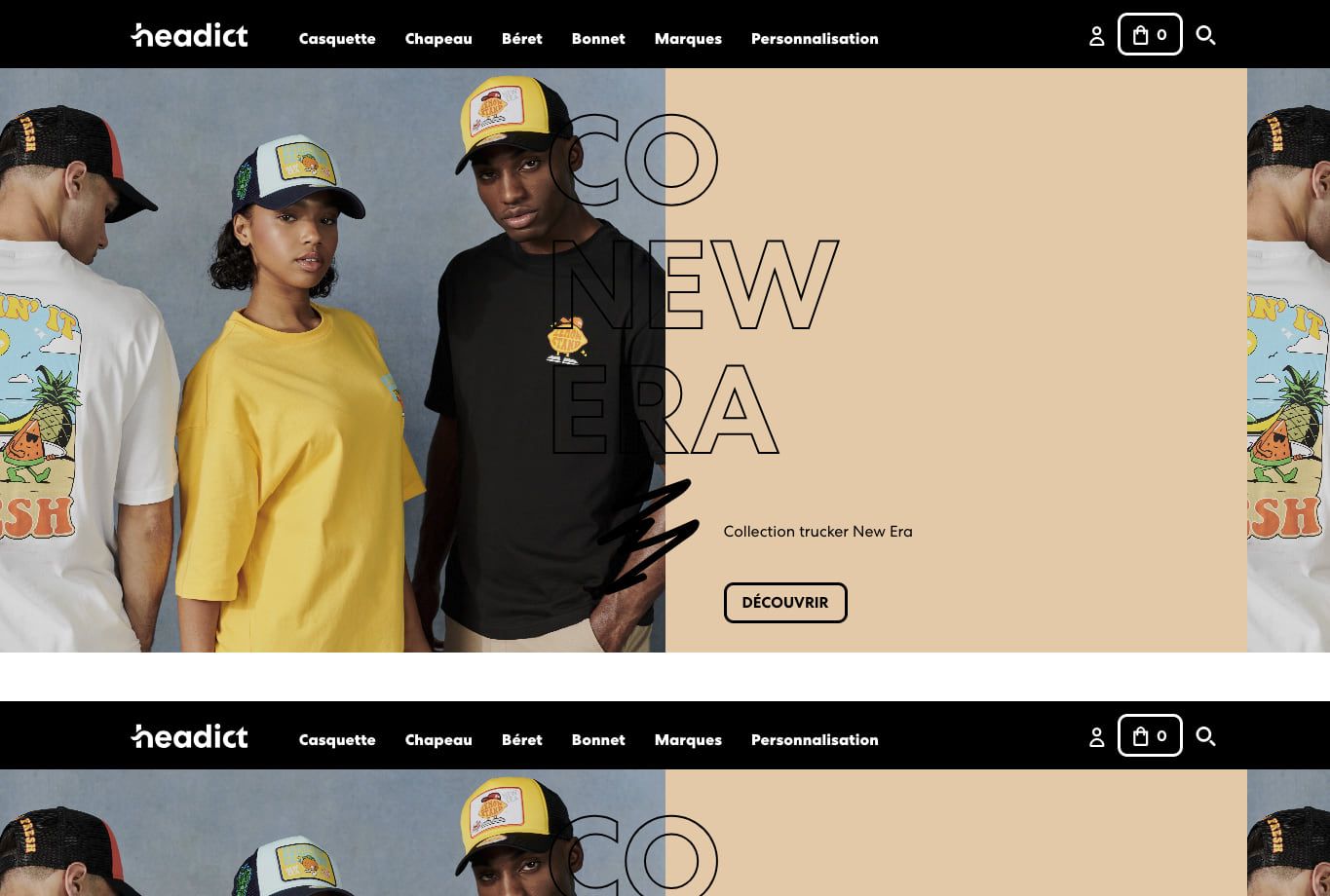 Parte superior de la tienda online Headict
