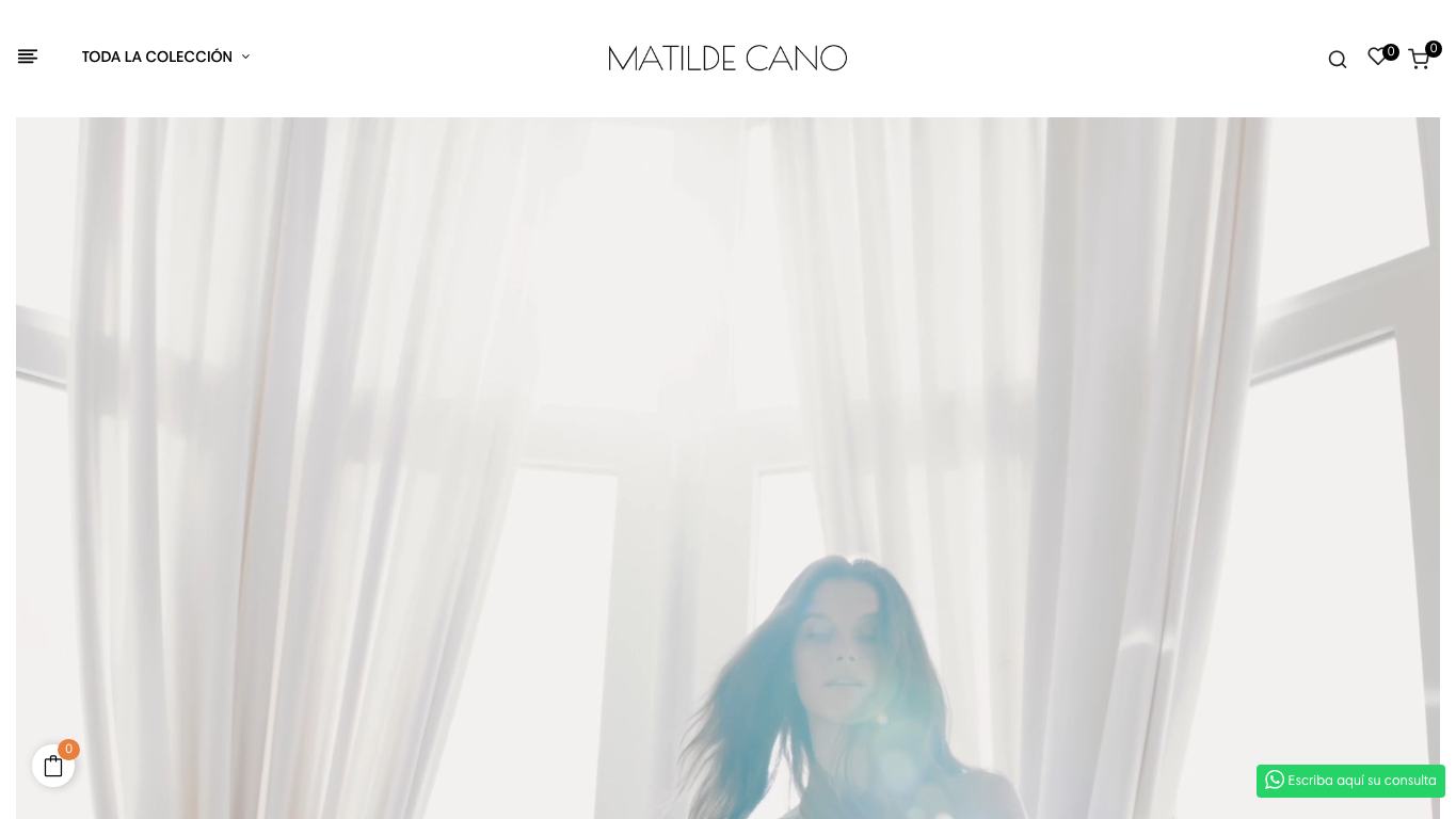 Captura real de la zona media de la home de Matilde Cano