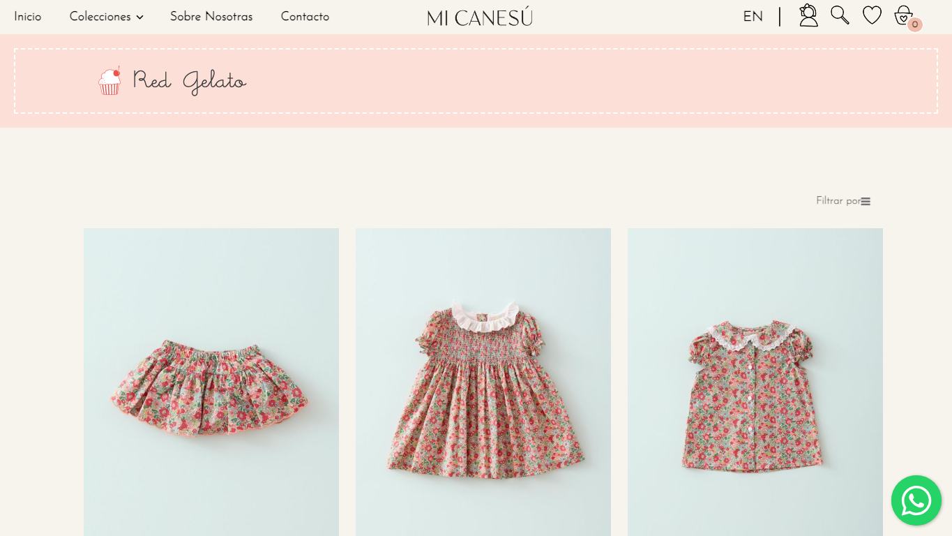 Captura real de producto o colección de Mi Canesu