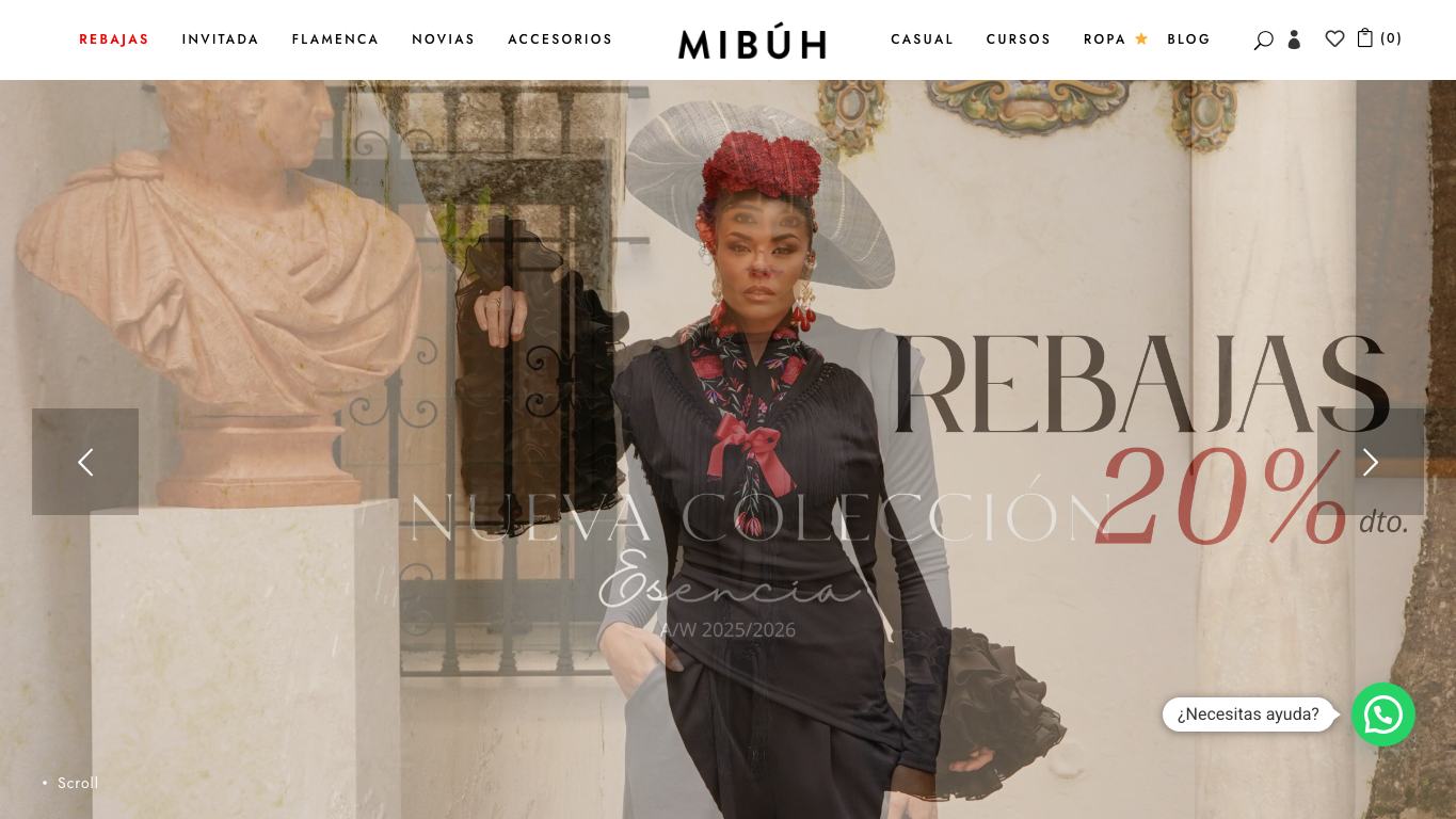Captura real de la home de Mibuh