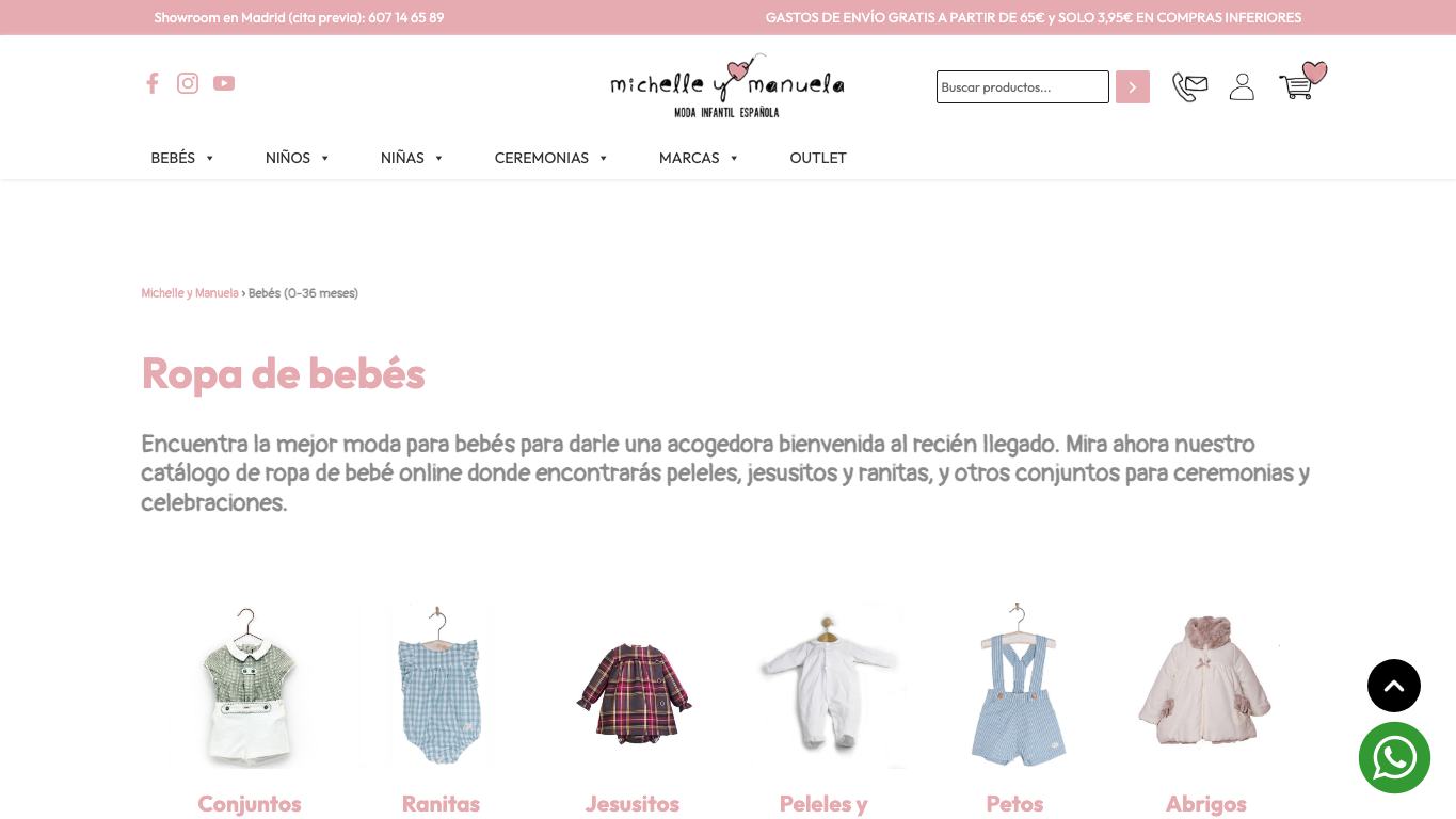 Captura real de producto o colección de Michelle y Manuela