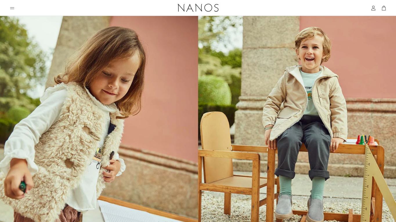 Captura real de la home de Nanos