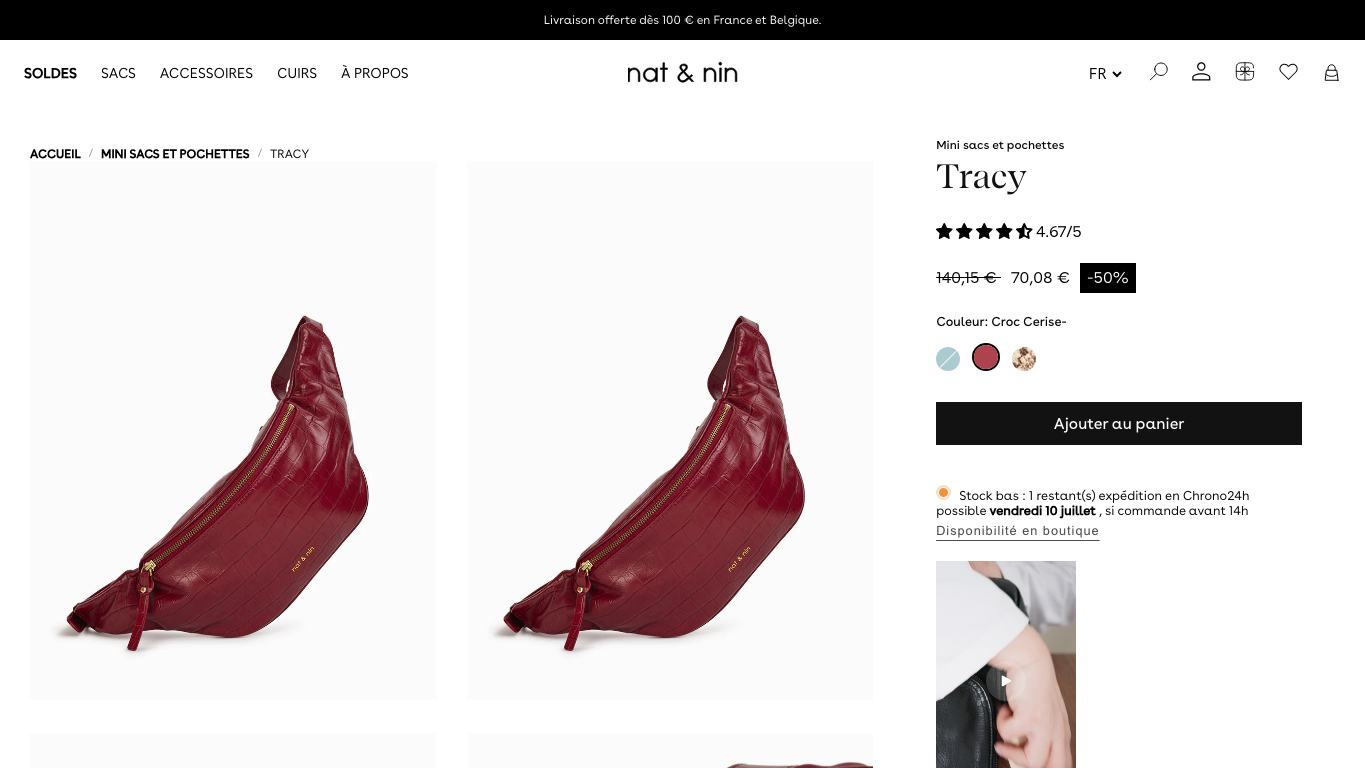Ficha de bolsos y accesorios en Nat & Nin