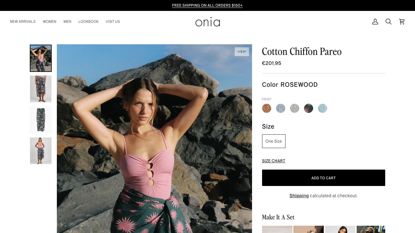 Captura real de una ficha de producto de Onia
