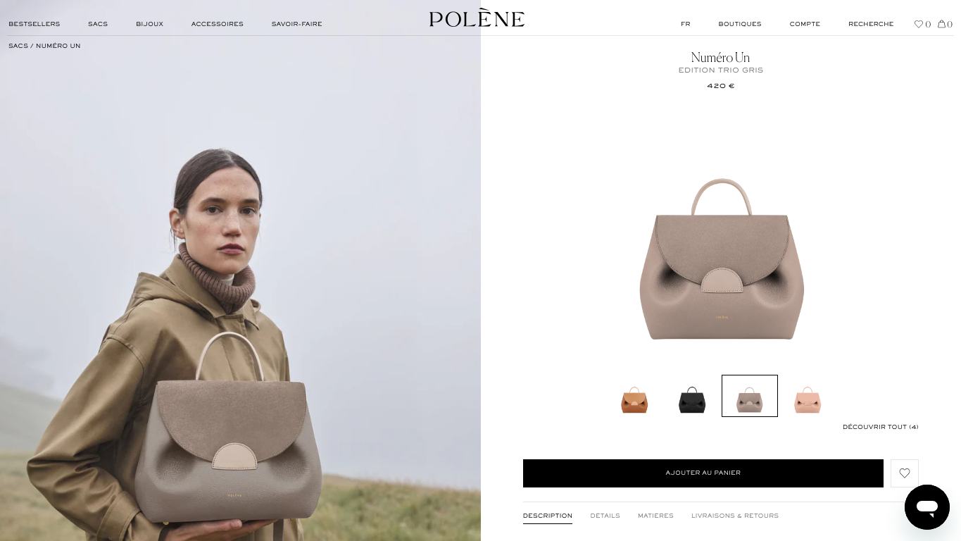 Ficha de bolsos y accesorios en Polene
