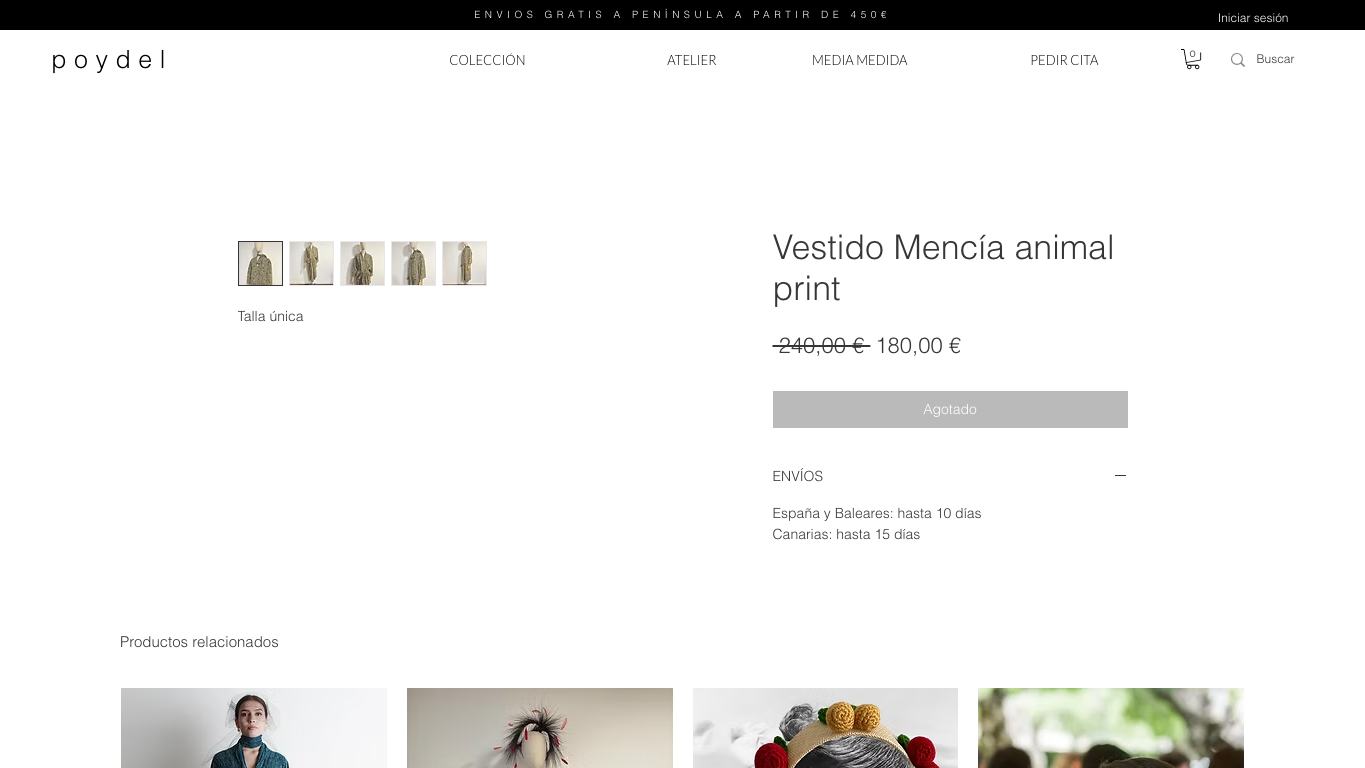 Captura real de una ficha de producto de Poydel